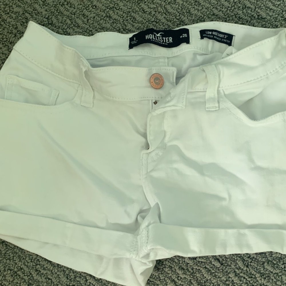 White Hollister Jean Shorts